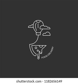 Vector icon and logo for food online deliwery