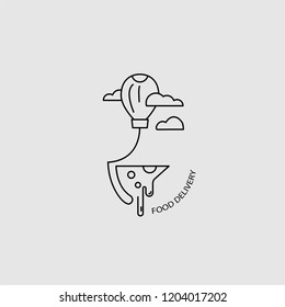 Vector icon and logo for food online deliwery