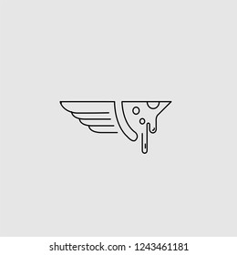 Vector icon and logo for food online deliwery. Editable outline stroke size. Line flat contour, thin and linear design. Simple icons. Concept illustration. Sign, symbol, element.