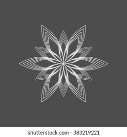 Vector icon and logo with geometric flower for beauty cosmetic and SPA company