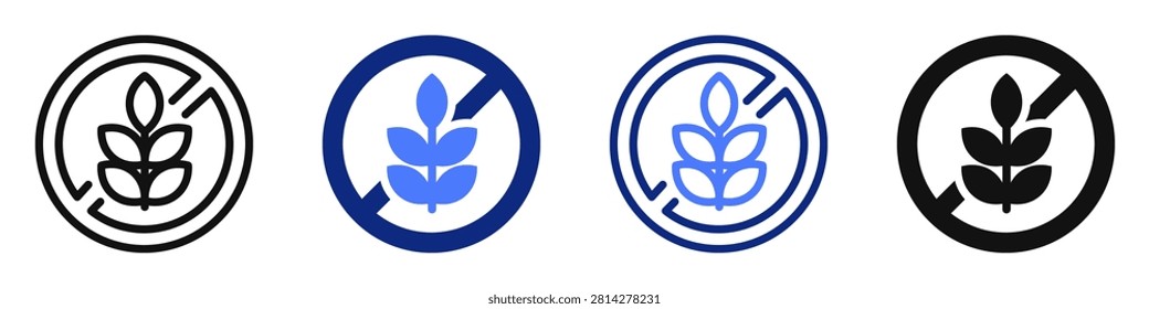 Vector icon or logo of gluten free sign related to allergy and intolerance symbols, healthy and organic nutrition, food packaging. Symbol for website or app UI, logo design, illustration