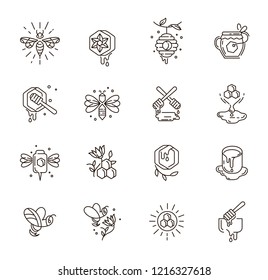 Vector icon and logo honey. Editable outline stroke size