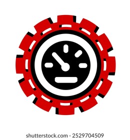 Icono de Vector, logotipo, ilustración con piezas de automóviles. Autopartes. Servicio de coche. Tienda de autopartes.	