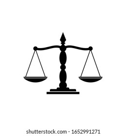 vector icon logo illustration scale, perfect for health or law firm office business. black color flat style