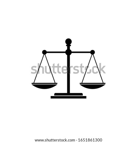 vector icon logo illustration scale, perfect for health or law firm office business. black color flat style