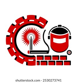 Vector icon, logo, illustration welding production. Industry. 