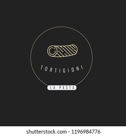 Vector icon and logo for italian pasta or noodles