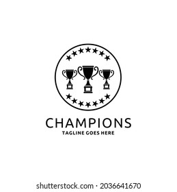 Vector Icon Logo Label Stamp Badge Winner and Champion Design