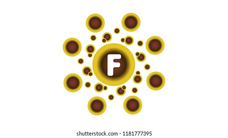 vector icon logo letter f