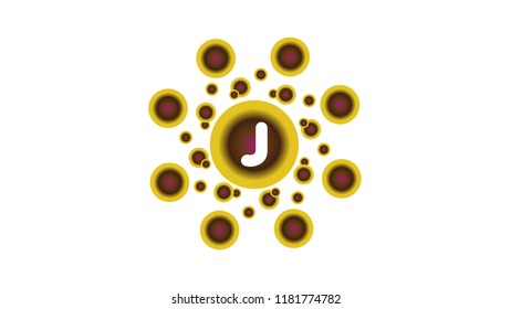 vector icon logo letter j