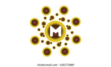 vector icon logo letter M