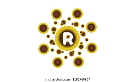 vector icon logo letter r