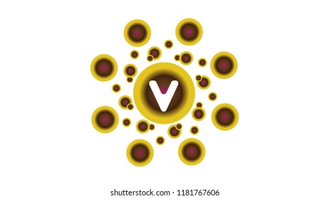 vector icon logo letter v
