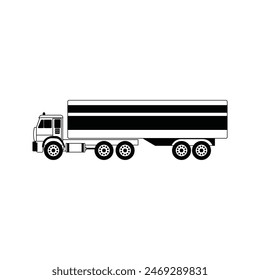 Icono de Vector o logotipo del camión de logística