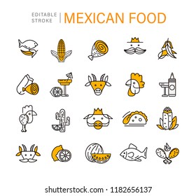 Vector icon and logo for mexican food