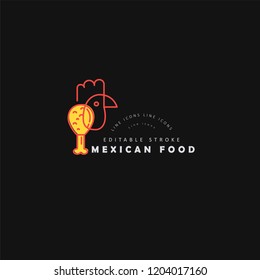Vector icon and logo for mexican food