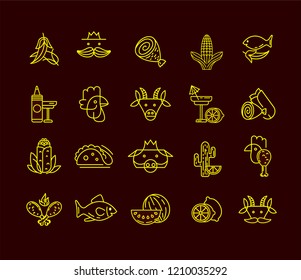 Vector icon and logo for mexican food