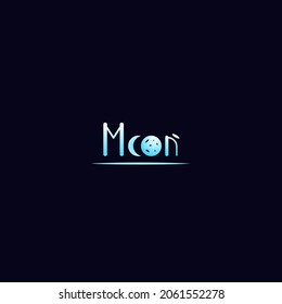 vector icon logo, moon and month