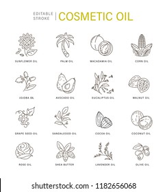 Vector icon and logo for natural cosmetics oil care dry skin