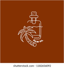 Vector icon and logo for natural cosmetics oil care dry skin
