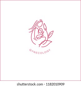 Vector icon and logo for pegnancy and gynecology