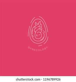 Vector icon and logo for pegnancy and gynecology