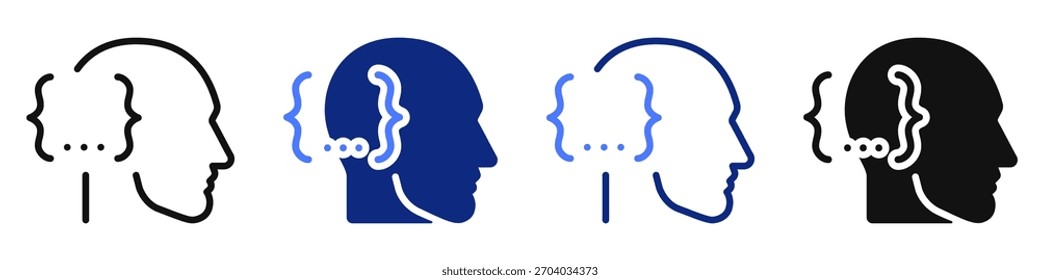 Vector icon or logo related to AI programming and coding, data science and machine learning. Symbol for website or app UI, logo design, illustration