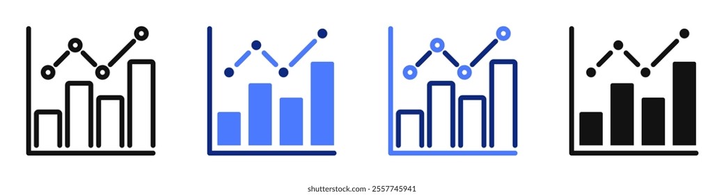 Vector icon or logo related to statistics, infographic, data analytics. Symbol for website or app ui, logo design, illustration