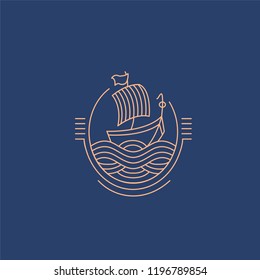 Vector Icon And Logo For Sea Or Fish, Asian Food And Seafood