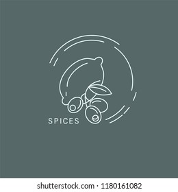Vector icon and logo for spices and herbs