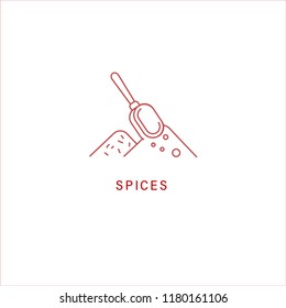 Vector icon and logo for spices and herbs