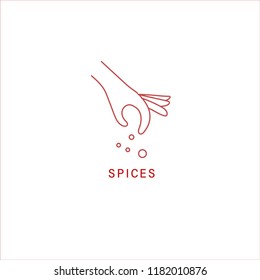Vector icon and logo for spices and herbs