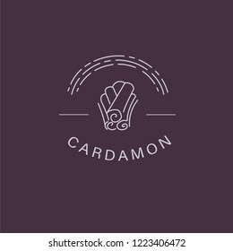 Vector icon and logo for spices and herbs. Editable outline stroke size. Line flat contour, thin and linear design. Simple icons. Concept illustration. Sign, symbol, element.
