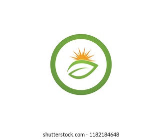 Vector Icon Logo Template Sun over horizon