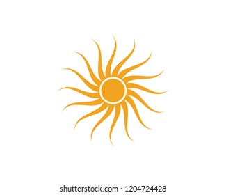 Vector Icon Logo Template Sun over horizon