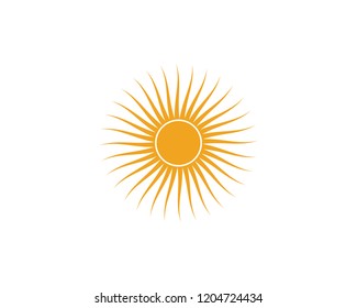 Vector Icon Logo Template Sun over horizon