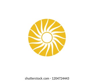 Vector Icon Logo Template Sun over horizon