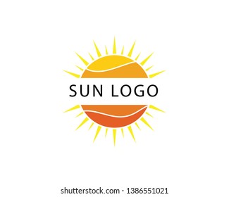 Vector Icon Logo Template Sun over horizon