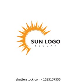 Vector Icon Logo Template Sun over horizon