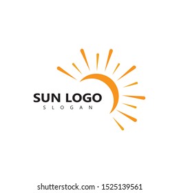 Vector Icon Logo Template Sun over horizon