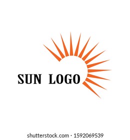Vector Icon Logo Template Sun over horizon