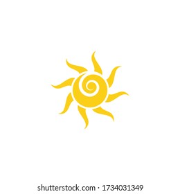Vector Icon Logo Template Sun over horizon