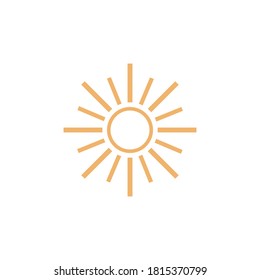 Vector Icon Logo Template Sun over horizon