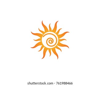 Vector Icon Logo Template Sun over horizon