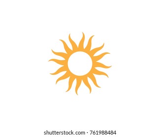 Vector Icon Logo Template Sun over horizon