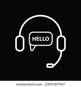 vector icon logotype headphone line art for business template