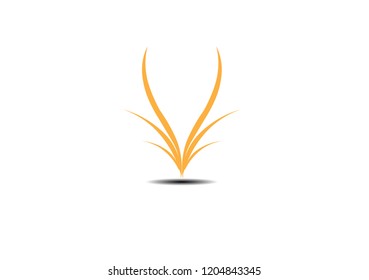 Vector icon. Long bright purple and orange leaves of a tropical plant isolated on white background.Croton leaf vector illustration EPS 10.