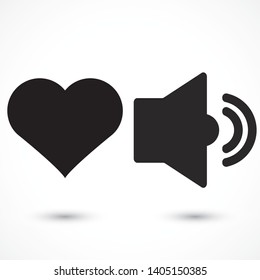 Vector icon loudspeaker 10 EPS . Lorem Ipsum Illustration design