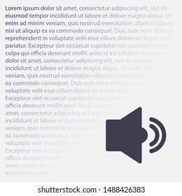 Vector icon loudspeaker 10 EPS . Lorem Ipsum Illustration design