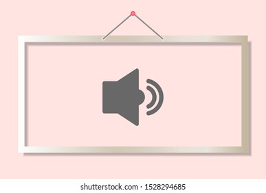 Vector icon loudspeaker 10 EPS . Lorem Ipsum Illustration design